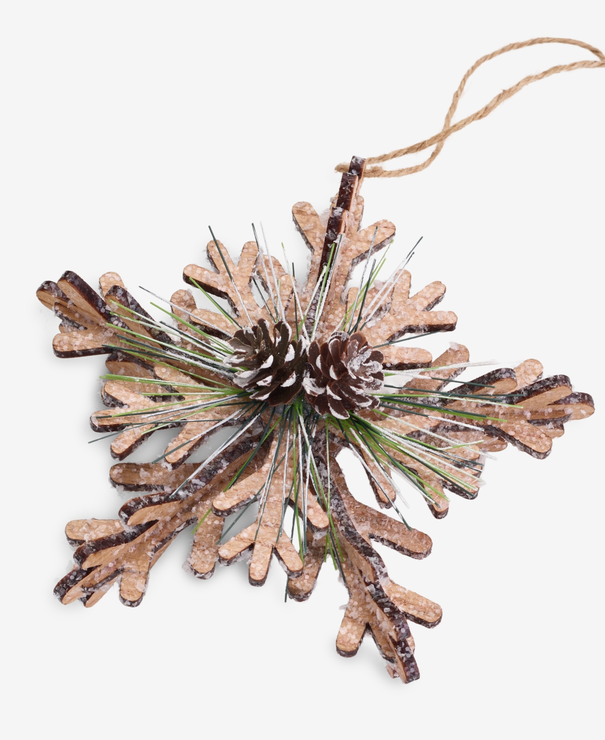Holiday Lane Nordic Wonderland Rustic Snowflake Ornament, Macy's Exclusive In Multi