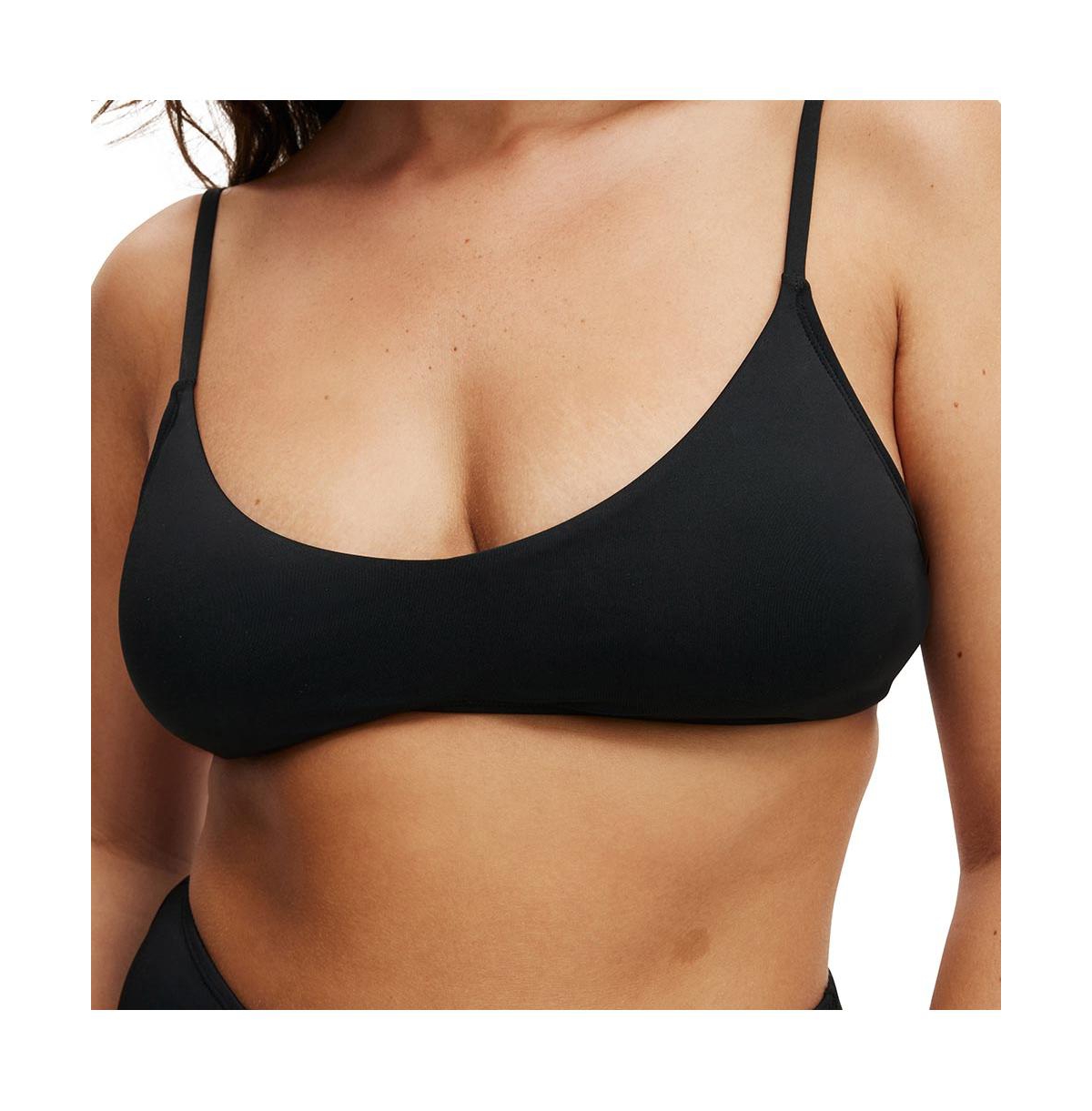 Women's Super Scoop Bikini Top - Pink flash rib