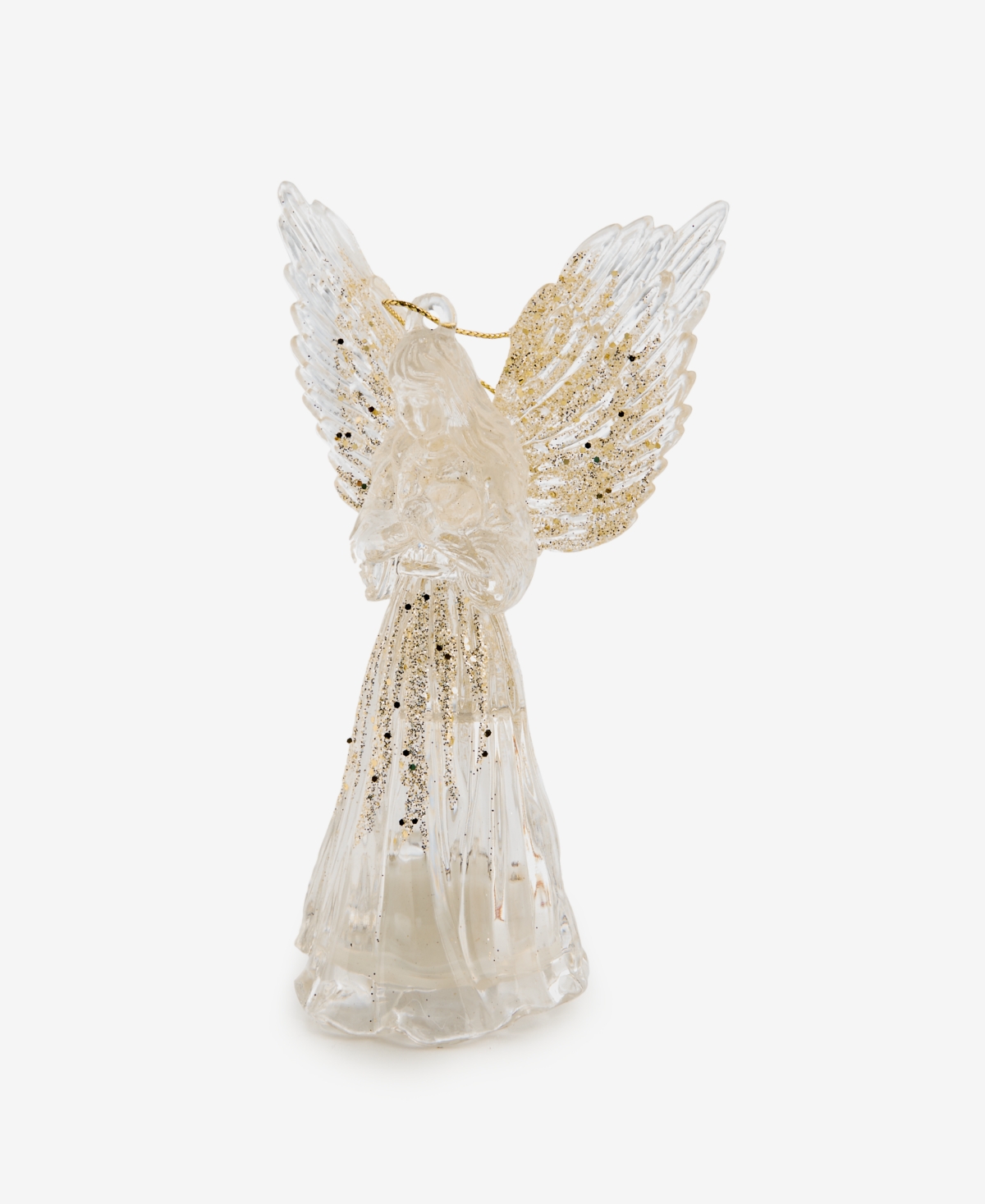 Holiday Lane Christmas Glitters Light-up Angel Ornament, Macy's Exclusive In Transparent