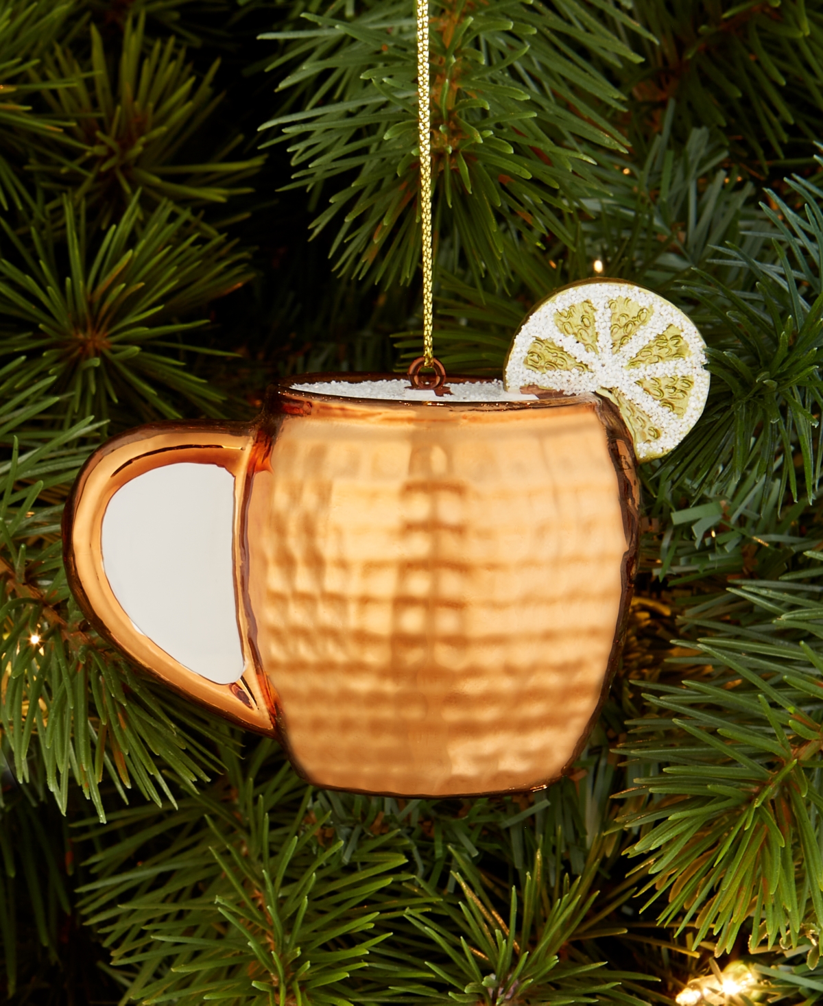 Holiday Lane Spirits Glass Mule Mug Ornament, Macy's Exclusive In Transparent