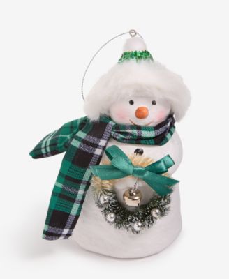 Enchanted Emerald Snowman Ornament, Macy's Exclusive