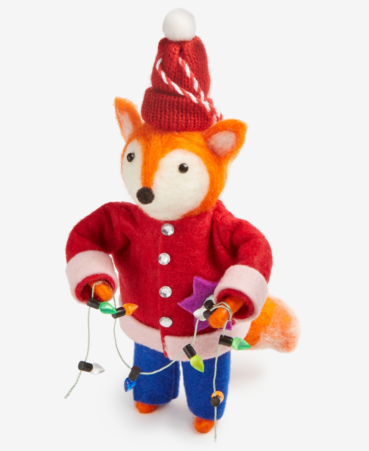 Holiday Lane Tiny Tidings Fabric Fox Ornament, Macy's Exclusive In Transparent
