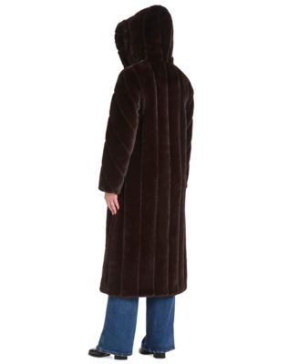 Women's Hooded Faux-Fur Coat