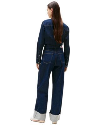 Women's Claire High Rise Cuffed Wide-Leg Jeans