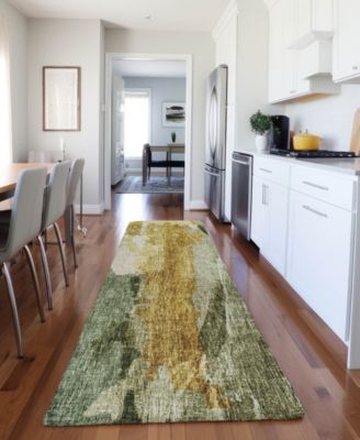 Boca Washable BO6 2'3''x7'6'' Runner Area Rug