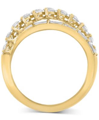 EFFY&reg; Lab Grown Diamond Crisscross Ring (1-3/8 ct. t.w.) in 14k Yellow Gold