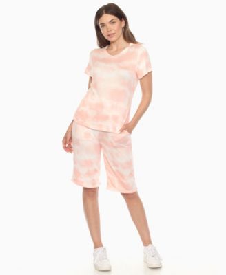 Women's Short Sleeve and Capri Lounge Set
