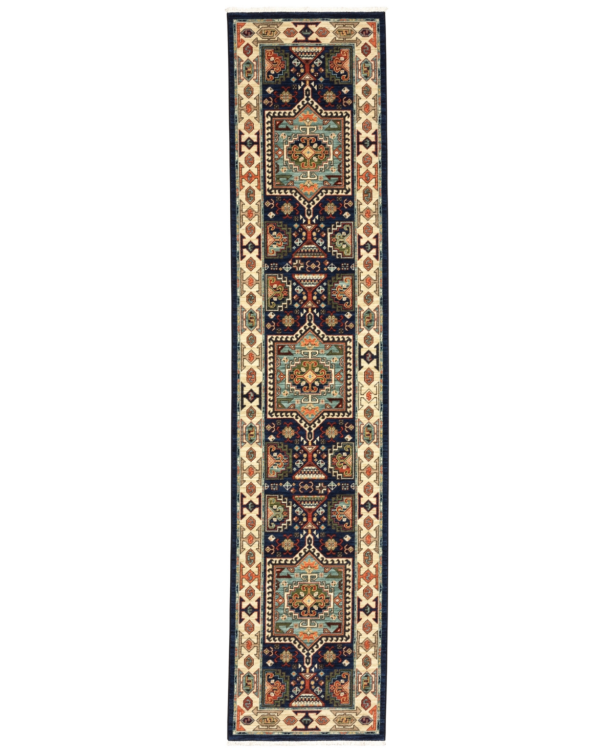 Oriental Weavers Lilihan 041h6 2'6"x12' Runner Area Rug In Blue