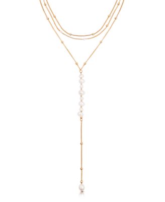 Coastal Mother of Pearl Lariat Necklace