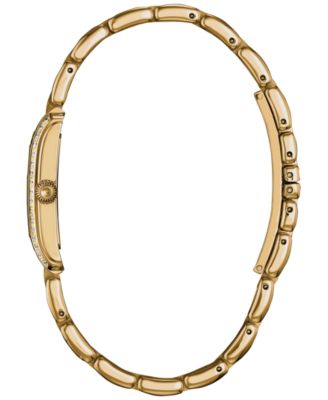 Women's Swiss Carree Diamond (3/8 ct. t.w.) Gold-Tone Stainless Steel Bracelet Watch 23mm