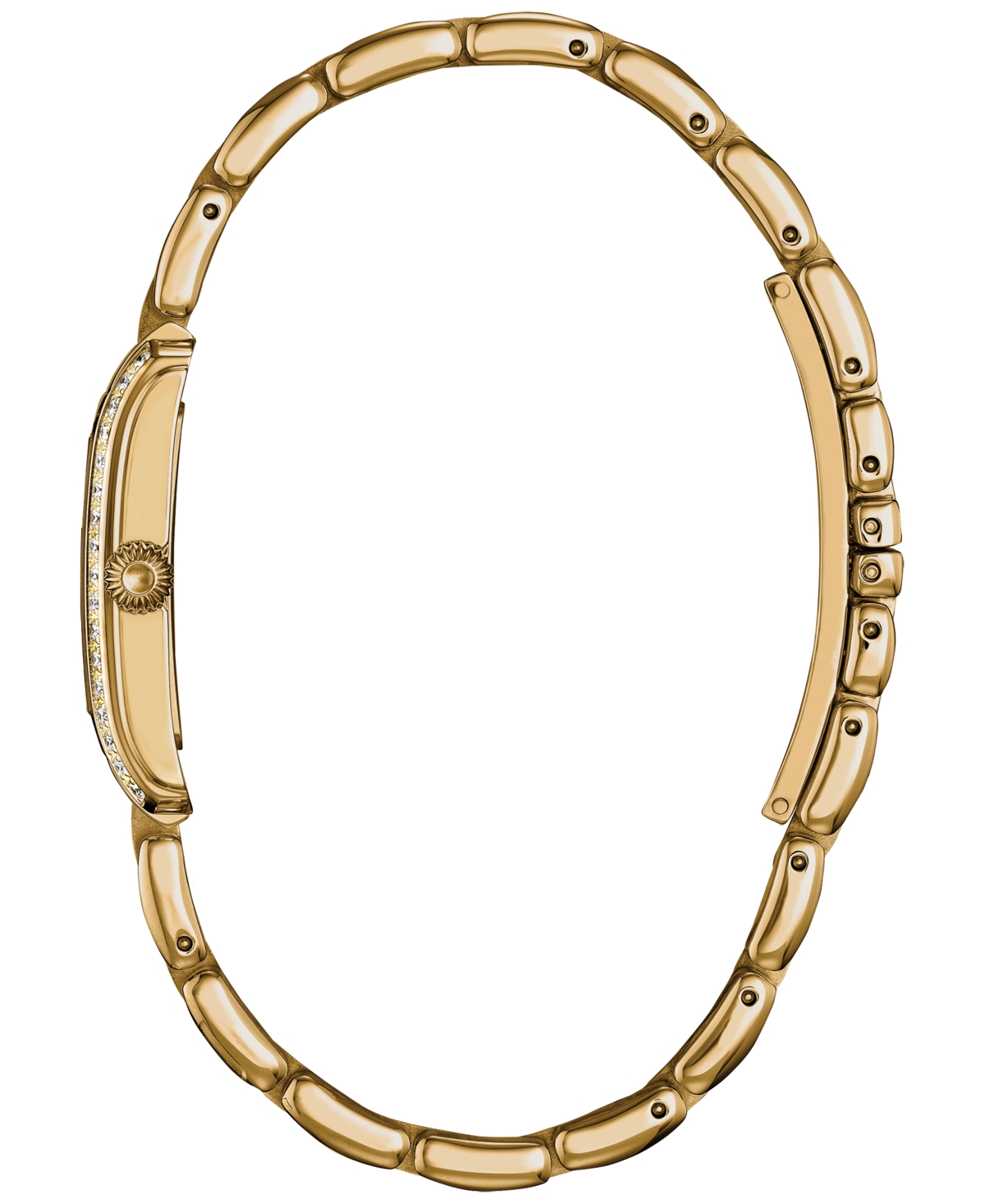 Frederique Constant Women's Swiss Carree Diamond (3/8 Ct. T.w.) Gold-tone Stainless Steel Bracelet Watch 23mm In Gold