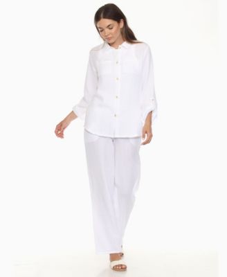 Women's Long Sleeve Button Down Cotton Gauze Set