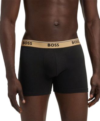 Men's Power 3-Pk. Tipped Logo Waistband Boxer Briefs