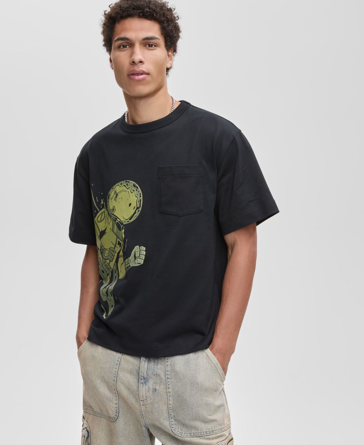 Мужская хлопковая футболка Portal в непринужденном стиле с коротким рукавом, эксклюзивный бренд Macy's