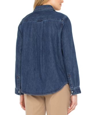 Women's Denim Button-Down Shirt