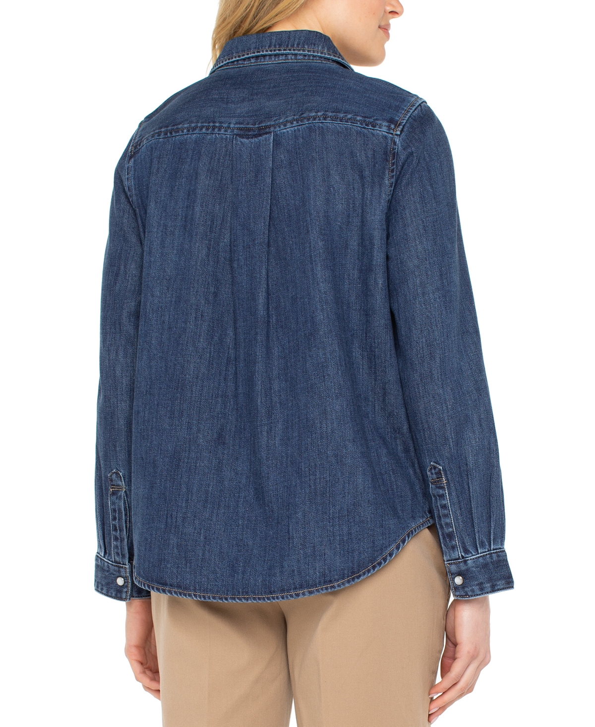 Liverpool Los Angeles Women's Denim Button-Down Shirt
