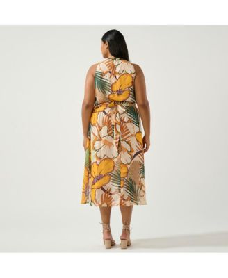 Plus Size Paradisa Sleeveless Midi Dress