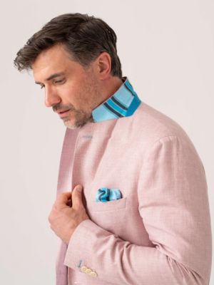 Men's Linen/Wool/Silk Blend Tailored Blazer