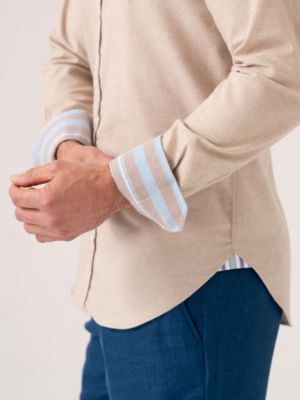 Cotton Cashmere Long Sleeve Shirt