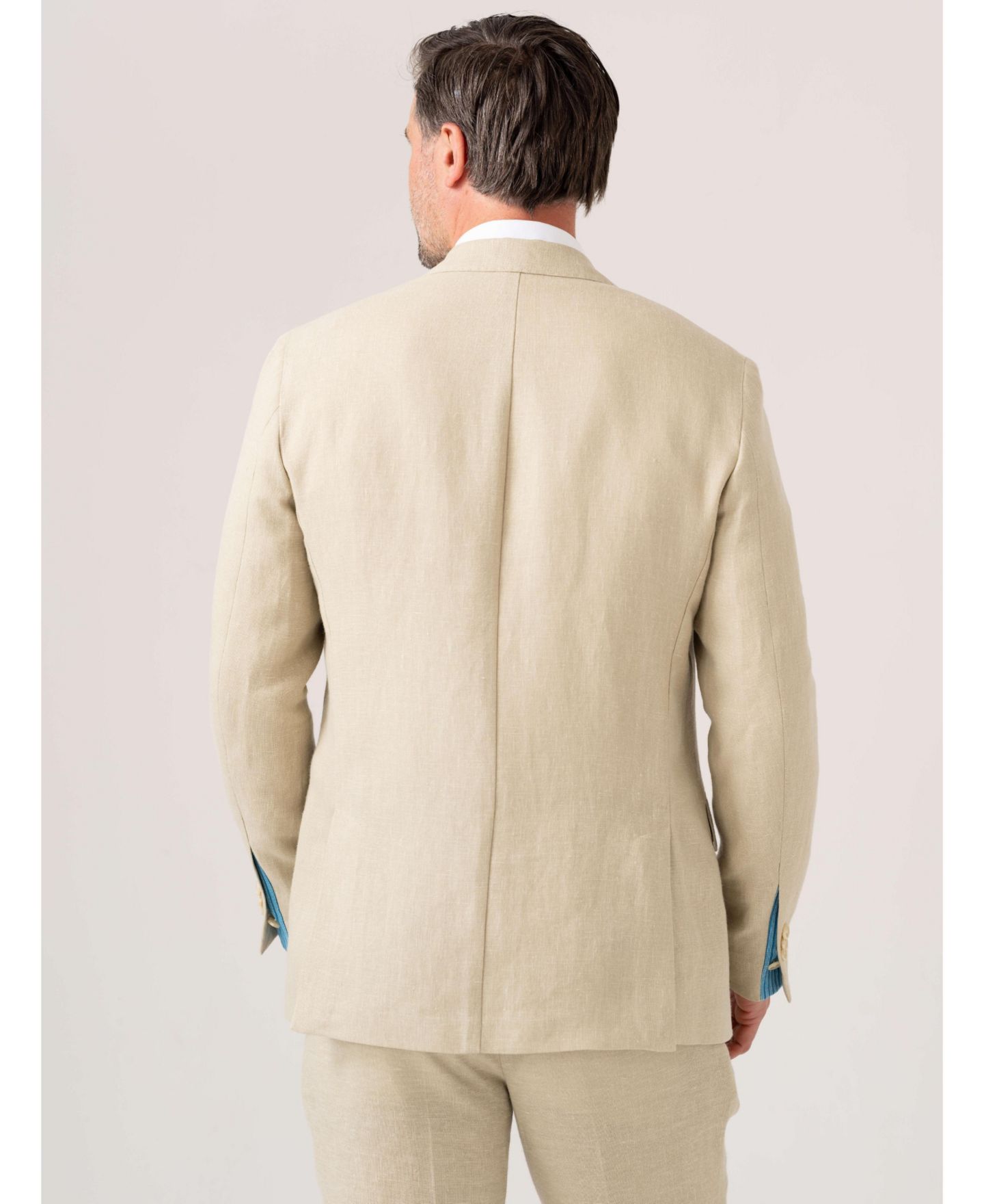 Мужской пиджак Koy Clothing Linen/Wool/Silk Blend Tailored Blazer, цвет: Бежевый — фото 6