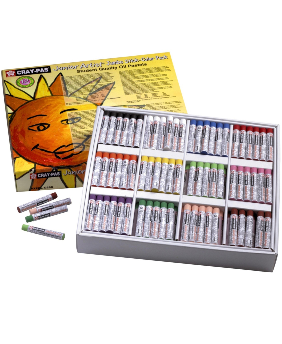 Cray-Pas Junior Artist Jumbo Oil Pastel Colorpack, 288 Pc