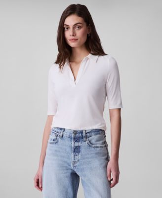 Calvin Klein - Women's Crepe Jersey Polo Shirt