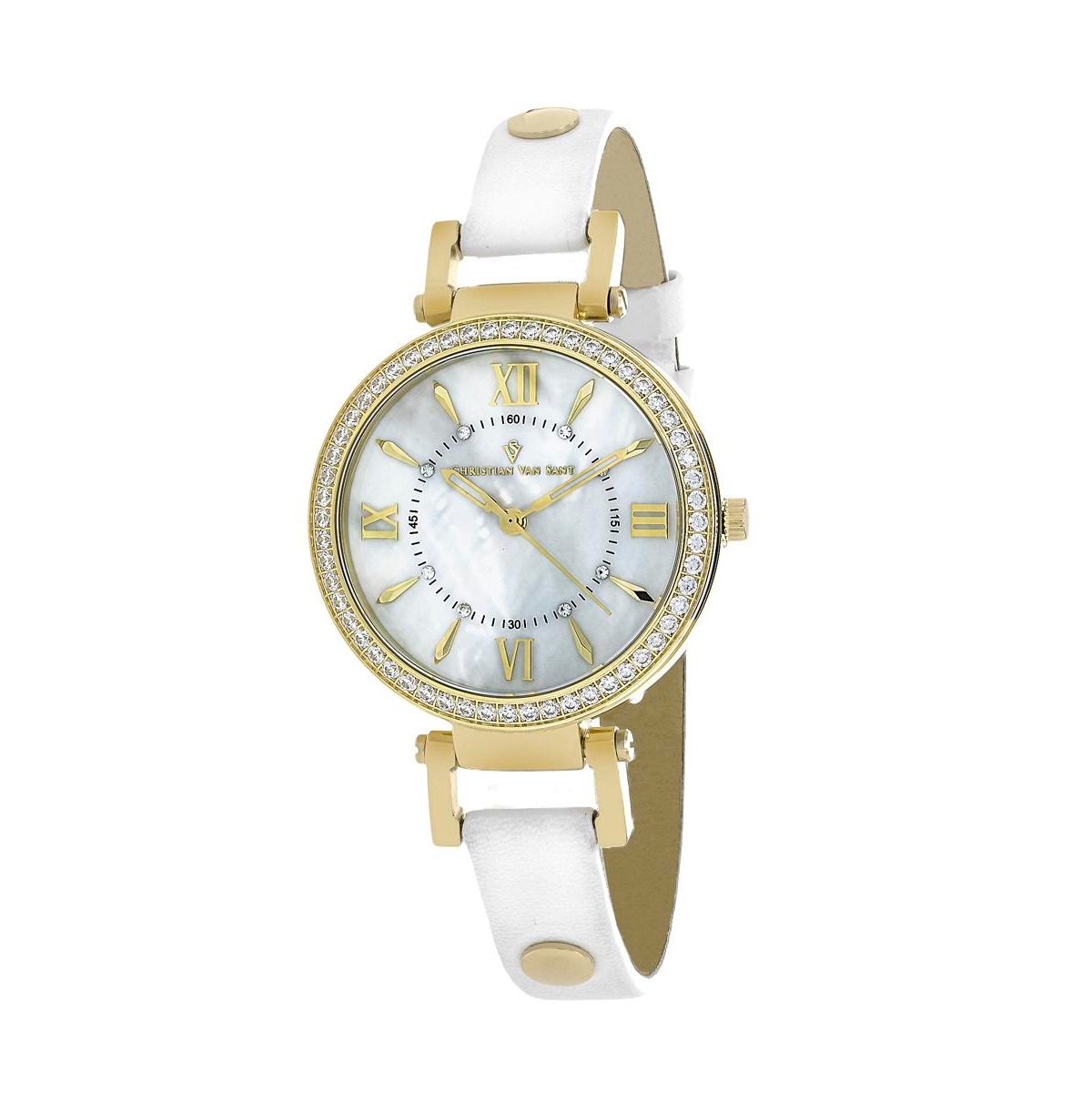 Women's Petite White Mop Dial Watch - CV8132 - White mop