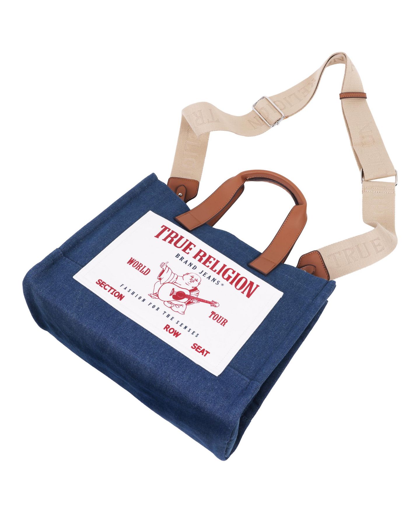 Женская сумка True Religion Medium Buddha Pocket Tote, цвет: Средний синий — фото 5