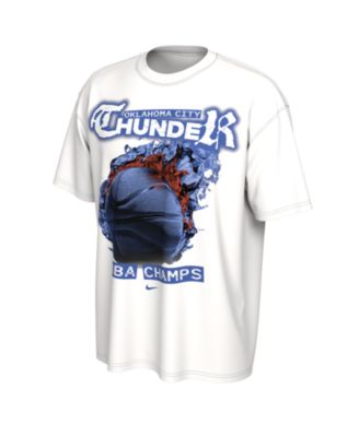 Nike - Men's and Women's White Oklahoma City Thunder 2025 NBA Finals Champions Celebration Parade Roster T-Shirt