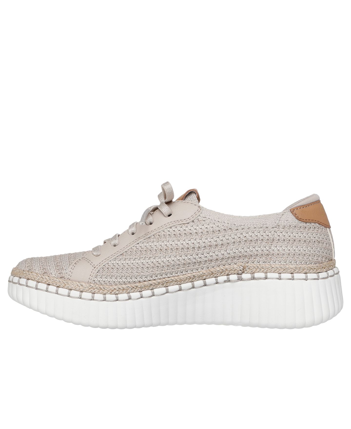Женские кроссовки Skechers Wilshire Blvd - Passion Play Casual, цвет: Серо-коричневый / Золотой — фото 3