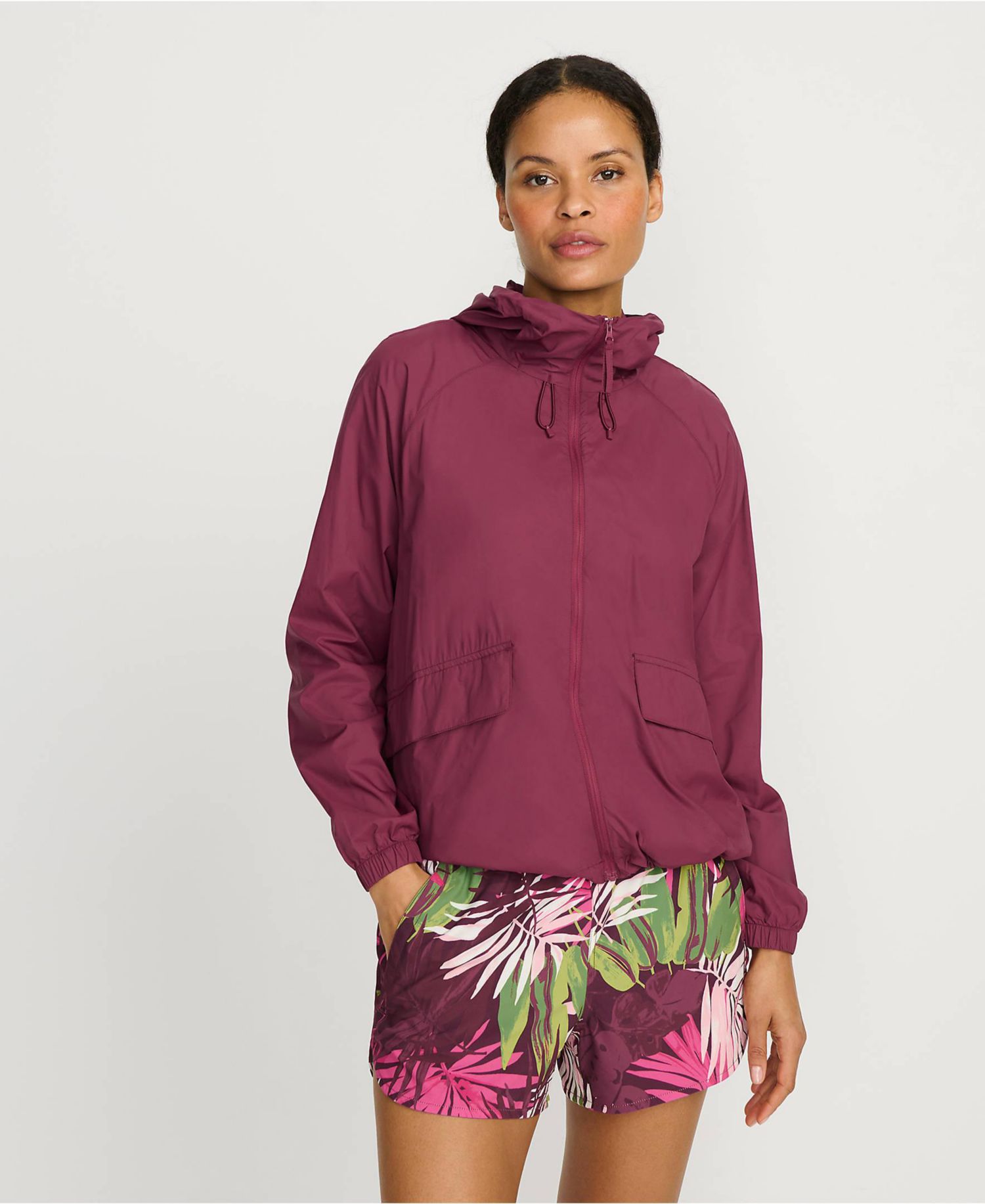 Women's UPF Packable Hooded Windbreaker Jacket