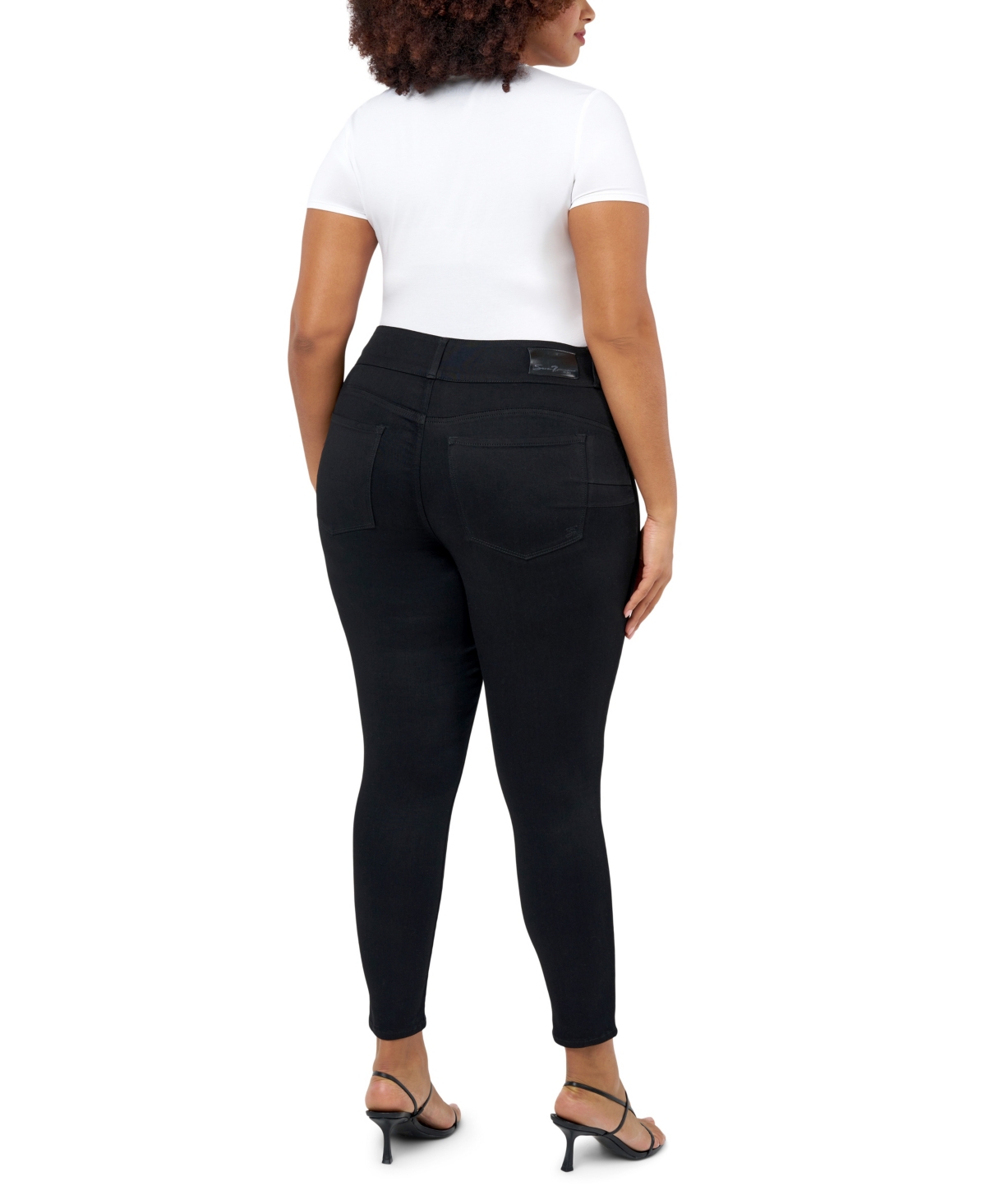 Seven7 Plus Size High Rise Curvy Legging Jeans In Black