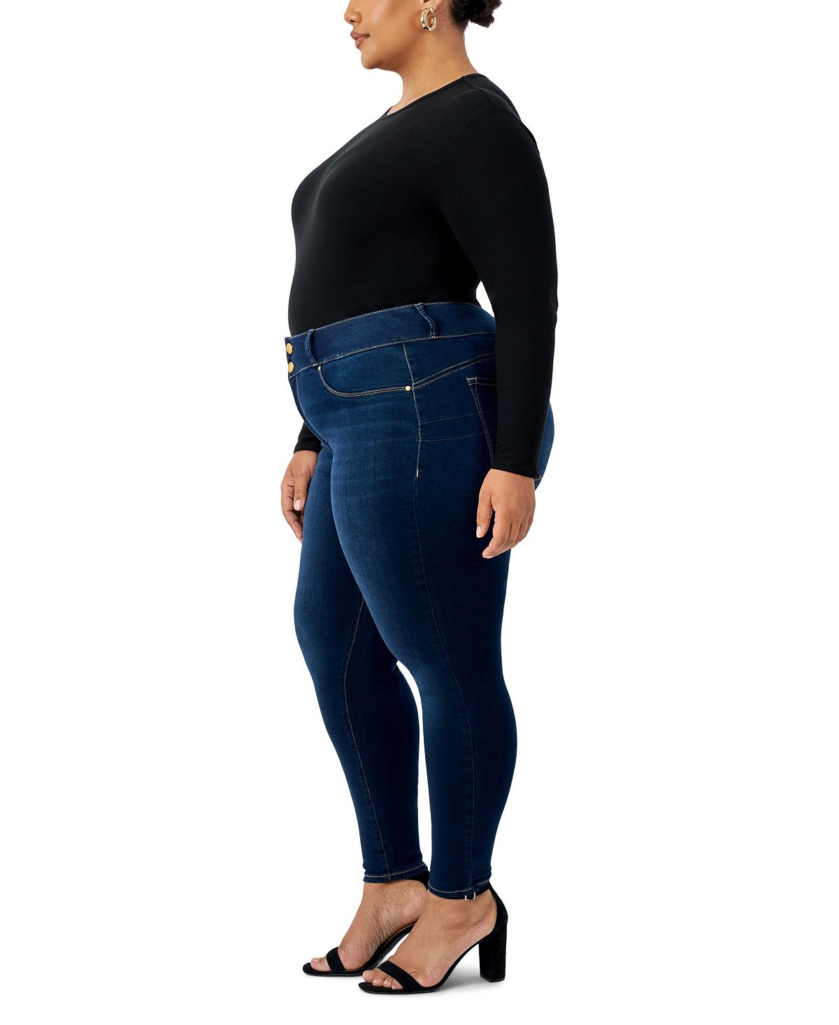Seven7 Plus Size High Rise Curvy Legging Jeans view 2 — MAYCSS fashion products