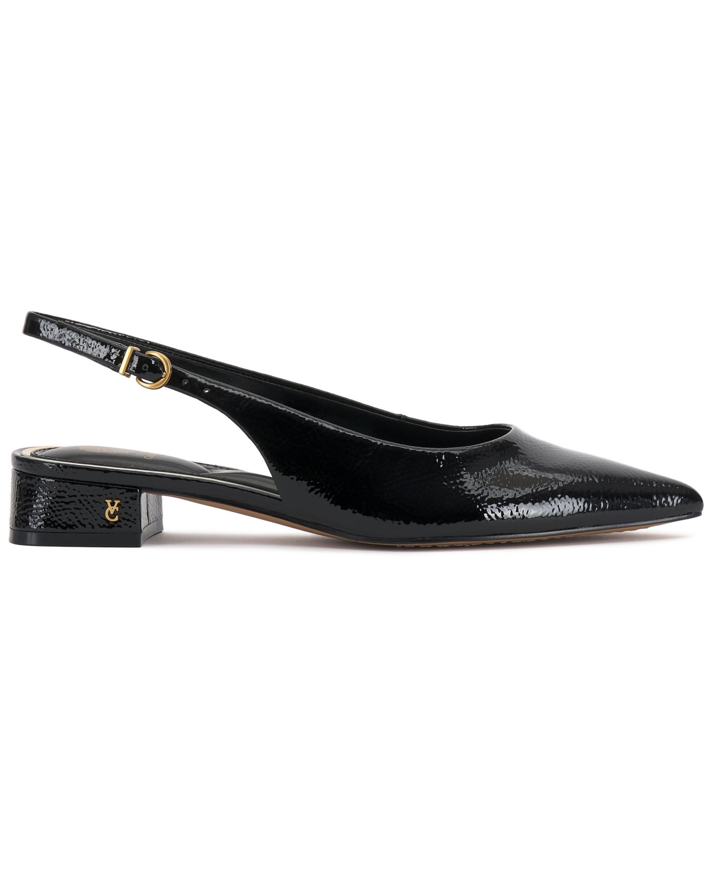 Женские туфли Vince Camuto Valiey Pointed Toe Slingback Pumps, цвет: Чёрная искусственная кожа — фото 2