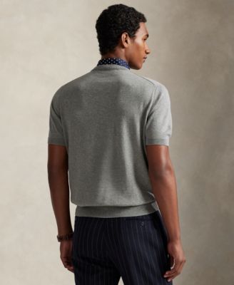 Men's Cotton Crewneck Short-Sleeve Sweater