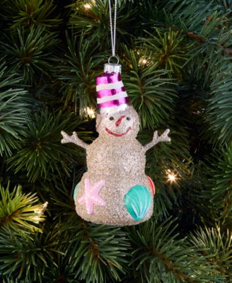 Florida Glass Beach Snowman Ornament, Macy's Exclusive