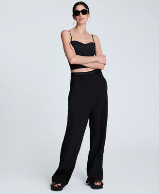 Kenneth Cole - Women's Luxe Twill Wide-Leg Pants