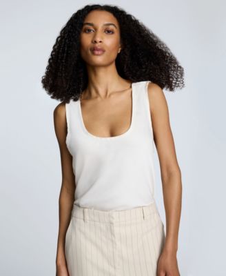 Kenneth Cole - Women's Satin Scoop Neck Sleeveless Top