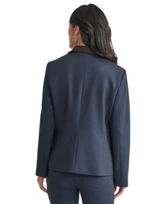 Women's Faux-Double-Breast Two-Tone Blazer