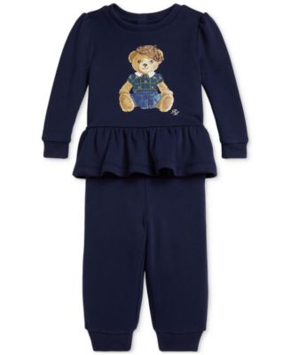 Polo Ralph Lauren - Baby Girls Fleece Sweatshirt & Pant Set