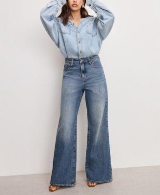 Good American - Women's Denim Shirt Dress