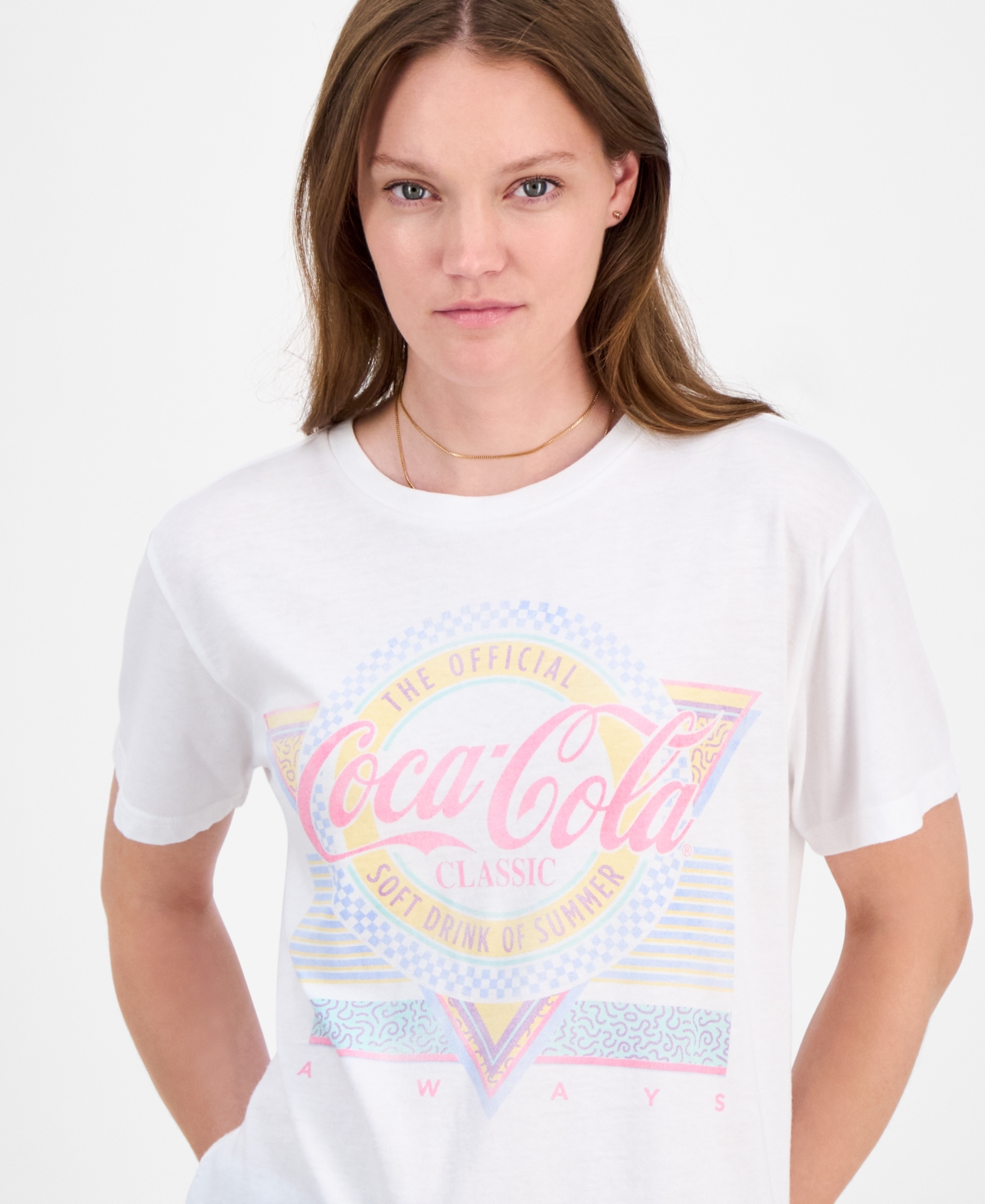 Lucky Brand Women's Coca Cola Summer Classic Crewneck T-Shirt