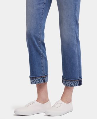 Women's Marilyn Straight Ankle Jeans with Printed Cuffs