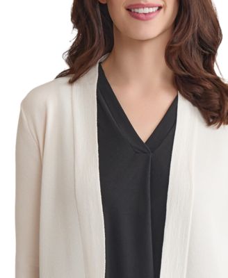 Jones New York Women's Relaxed V-Neck Open Cardigan - Macy's