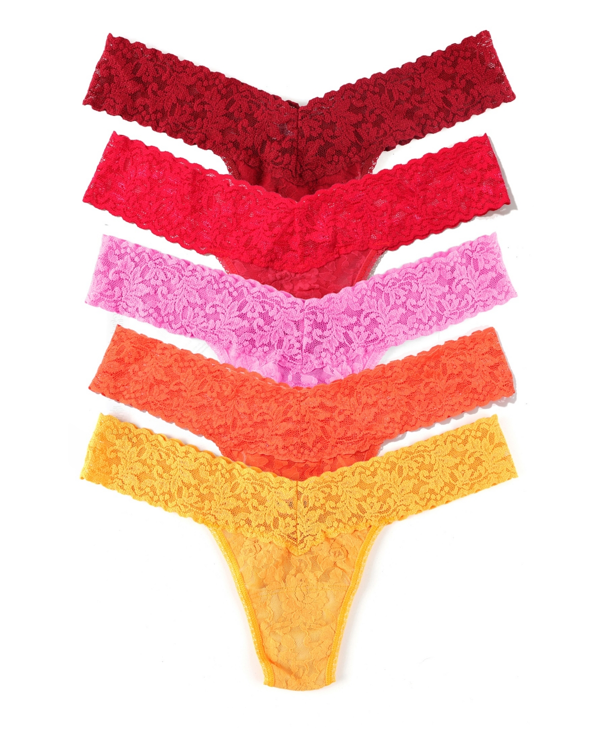 Hanky Panky Women's Signature Lace Low Rise Thong 5 Pack In Multi