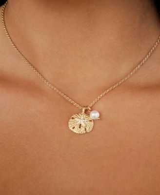 Sand Dollar Pendant Charm Necklace