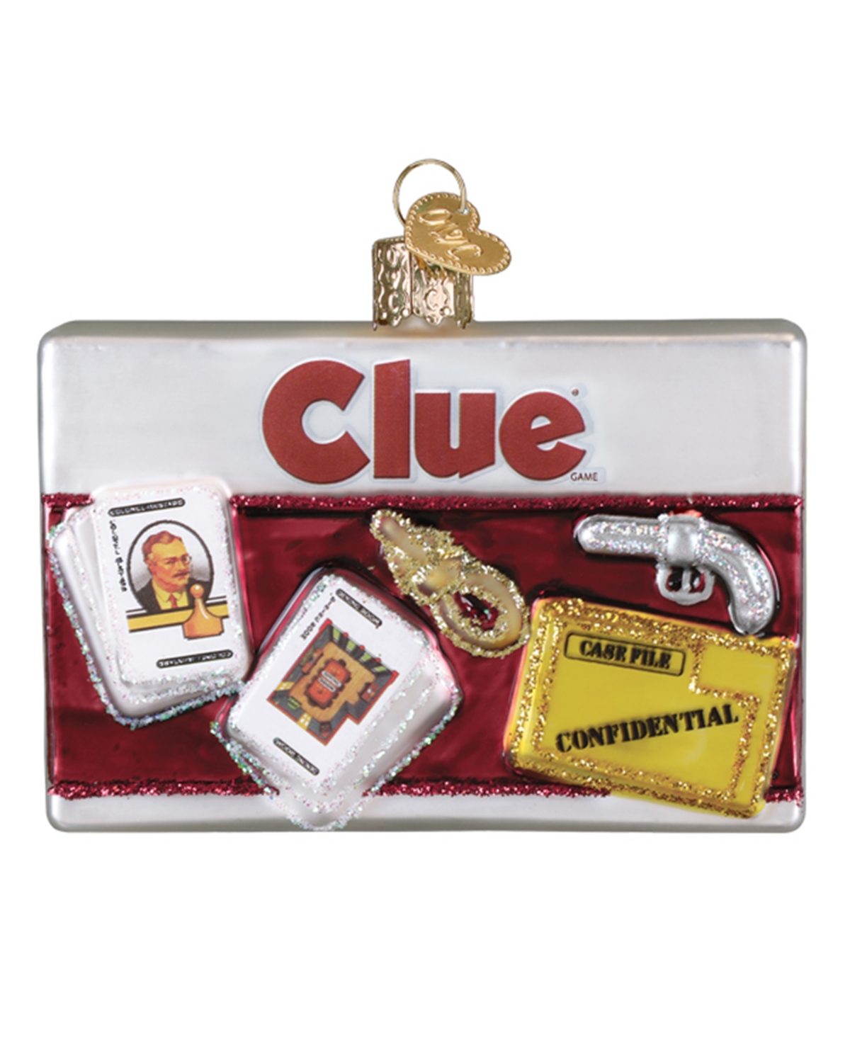 Old World Christmas 2.75" Hasbro Clue Game Ornament In Multi