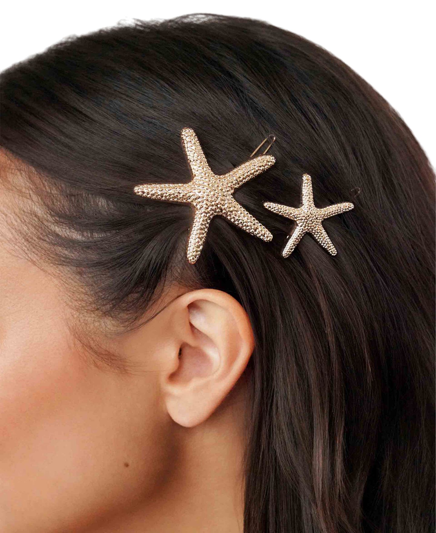 Женские аксессуары Ettika Starfish Barrette Set, цвет: Золотой — фото 4