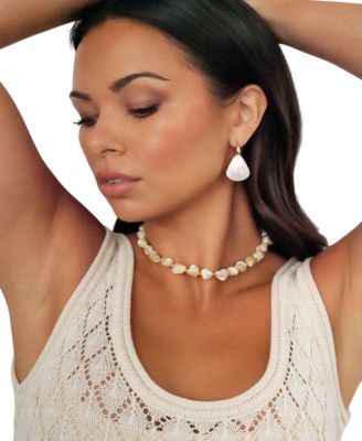 Sun-Kissed Mother of Pearl Drop Earrings