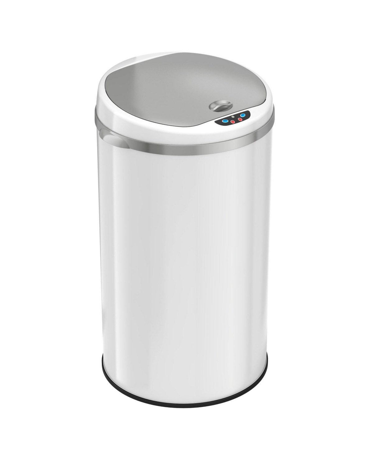 8 Gallon / 30 Liter White Stainless Steel Sensor Kitchen Trash Can with Odor Filter - White